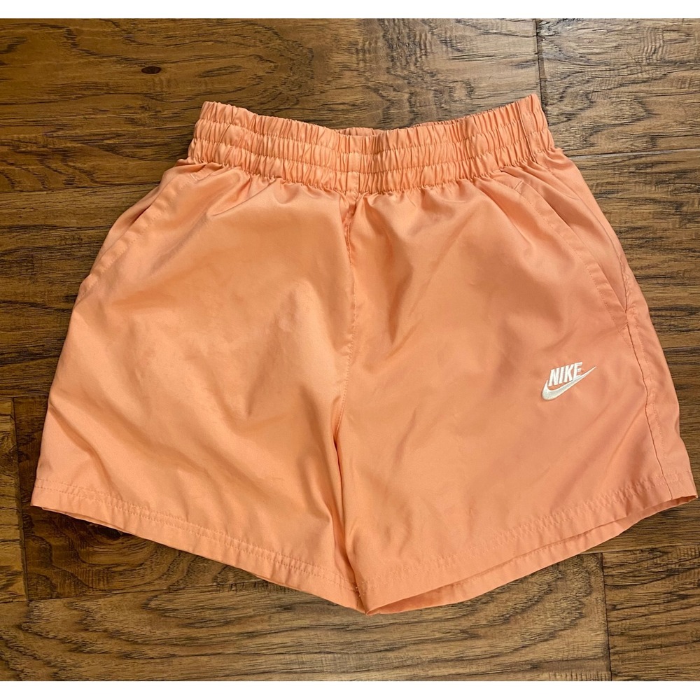 Nike Sportswear Essential Woven Shorts Peach Apricot Orange Womens Large L